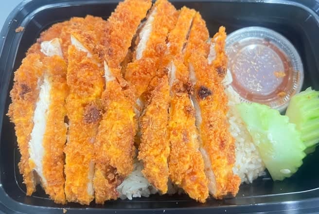 Hainan Fried Chicken Rice.