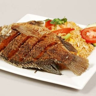 Combo #5 Fried Rice with Deep Fried Tilapia