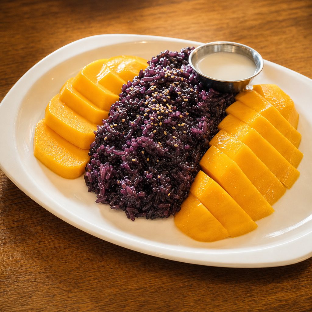 Sweet Sticky Rice with Fresh Mango.
