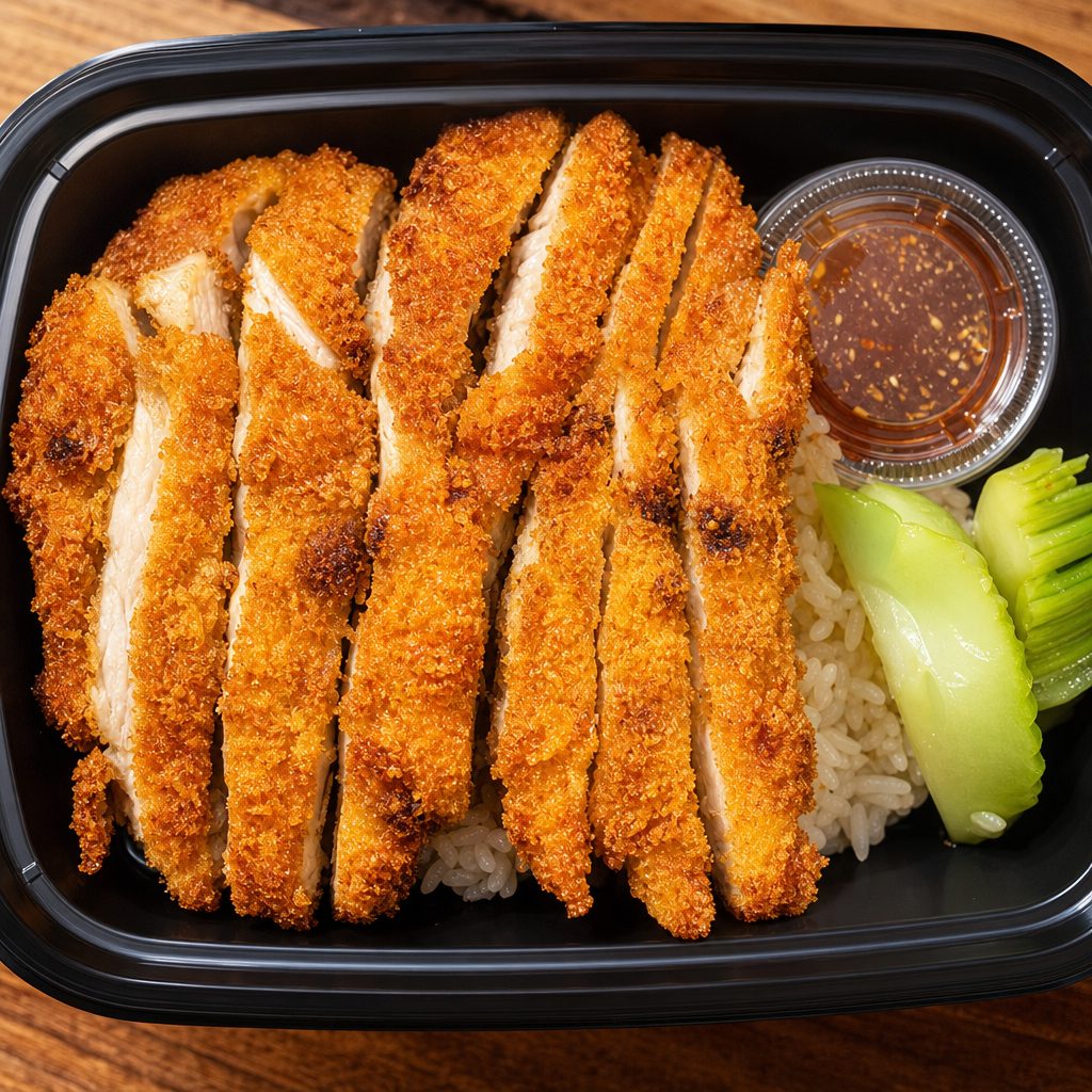 Hainan Fried Chicken Rice.